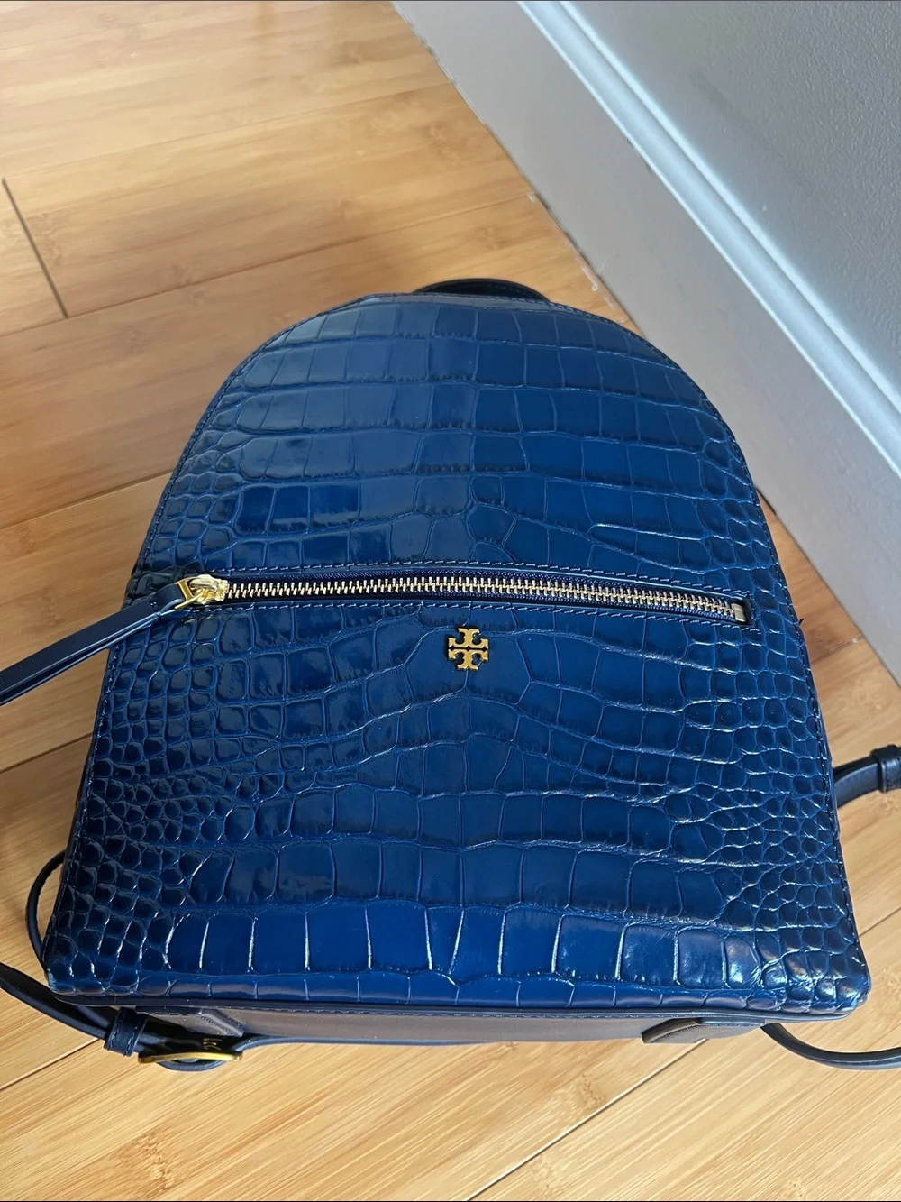 Tory Burch Croc Embossed Mini Backpack Women's Leather Backpack